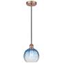 1_Edison Brookhaven Globe 8"W Copper Cord Mini Pendant w/ Sapphire Shade