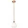 Edison Brookhaven Globe 8"W Copper Stem Mini Pendant w/ Opal Shade