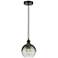 Edison Brookhaven Globe 8"W Oiled Bronze Cord Pendant w/ Slate Shade