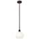 Edison Brookhaven Globe 8"W Oiled Bronze Stem Pendant w/ Opal Shade