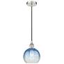 1_Edison Brookhaven Globe 8"W Polished Nickel Cord Pendant w/ Sapphire Shade
