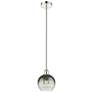 Edison Brookhaven Globe 8"W Polished Nickel Stem Pendant w/ Slate Shade