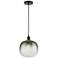 Edison Brookhaven Sphere 11"W Black Cord Mini Pendant w/ Slate Shade