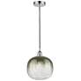 1_Edison Brookhaven Sphere 11"W Chrome Cord Mini Pendant w/ Slate Shade