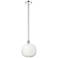 Edison Brookhaven Sphere 11"W Chrome Stem Mini Pendant w/ Opal Shade
