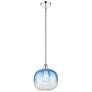 Edison Brookhaven Sphere 11"W Chrome Stem Pendant w/ Sapphire Shade
