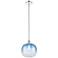Edison Brookhaven Sphere 11"W Chrome Stem Pendant w/ Sapphire Shade