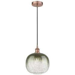 Edison Brookhaven Sphere 11"W Copper Cord Mini Pendant w/ Slate Shade
