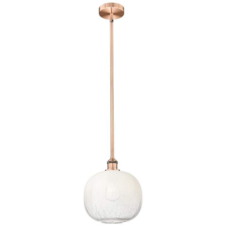 Image 1 Edison Brookhaven Sphere 11"W Copper Stem Mini Pendant w/ Opal Shade