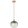Edison Brookhaven Sphere 11"W Copper Stem Mini Pendant w/ Slate Shade