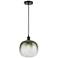 Edison Brookhaven Sphere 11"W Oiled Bronze Cord Pendant w/ Slate Shade