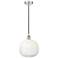 Edison Brookhaven Sphere 11"W Polished Nickel Cord Pendant w/ Opal Shade