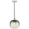 Edison Brookhaven Sphere 11"W Polished Nickel Cord Pendant w/ Slate Shade