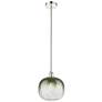 Edison Brookhaven Sphere 11"W Polished Nickel Stem Pendant w/ Slate Shade