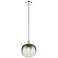 Edison Brookhaven Sphere 11"W Polished Nickel Stem Pendant w/ Slate Shade