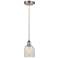 Edison Caledonia 5" Brushed Nickel Corded Mini Pendant w/ Mouchette Sh