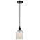 Edison Caledonia 5" Matte Black Cord Hung Mini Pendant w/ Mouchette Sh