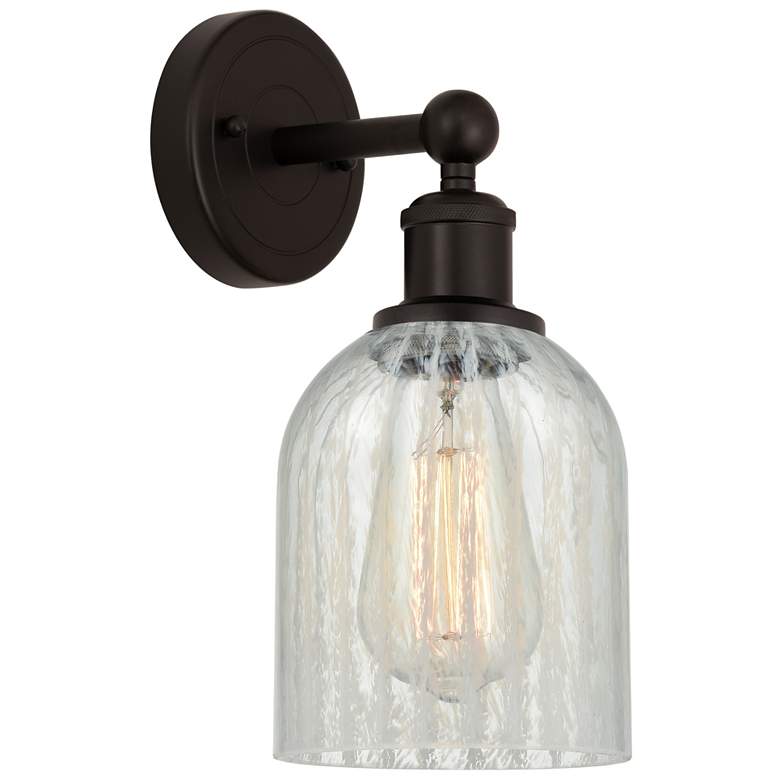 Image 1 Edison Caledonia 5 inch Oil Rubbed Bronze Sconce w/ Mouchette Shade