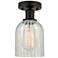 Edison Caledonia 5" Oil Rubbed Bronze Semi Flush Mount w/ Mouchette Sh