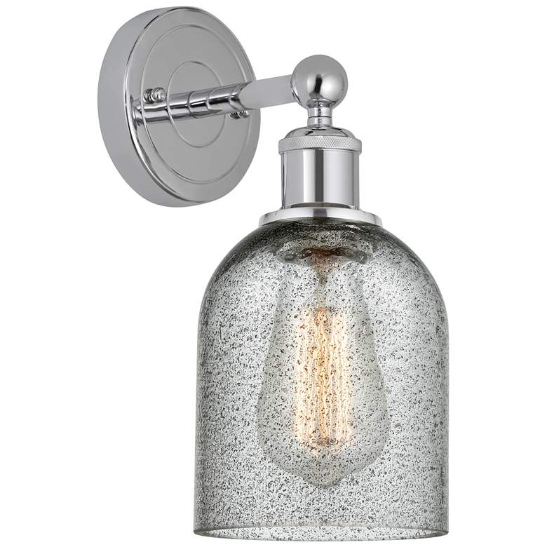 Image 1 Edison Caledonia 5" Polished Chrome Sconce w/ Charcoal Shade