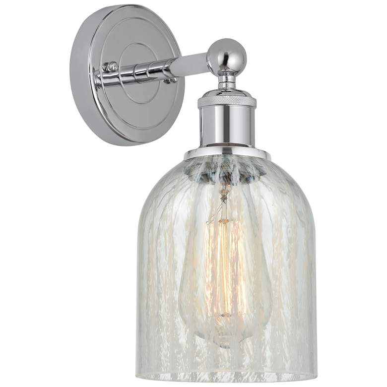 Image 1 Edison Caledonia 5" Polished Chrome Sconce w/ Mouchette Shade