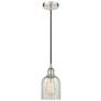 Edison Caledonia 5" Polished Nickel Corded Mini Pendant w/ Mouchette S