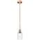 Edison Candor 5"W Copper Stem Mini Pendant w/ Clear Waterglass Shade