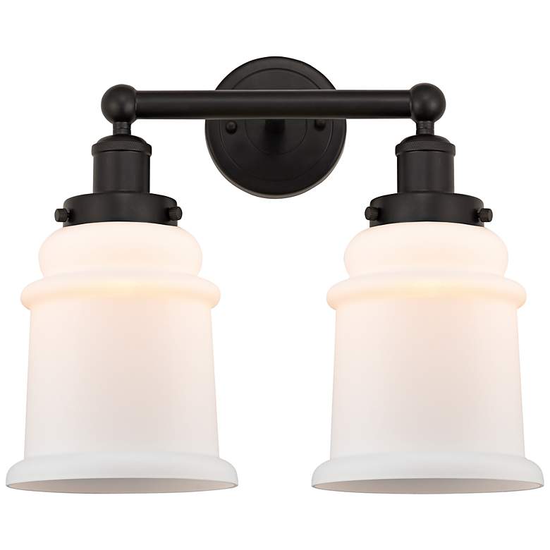 Image 1 Edison Canton 13" High Oil-Rubbed Bronze 2-Light Wall Sconce