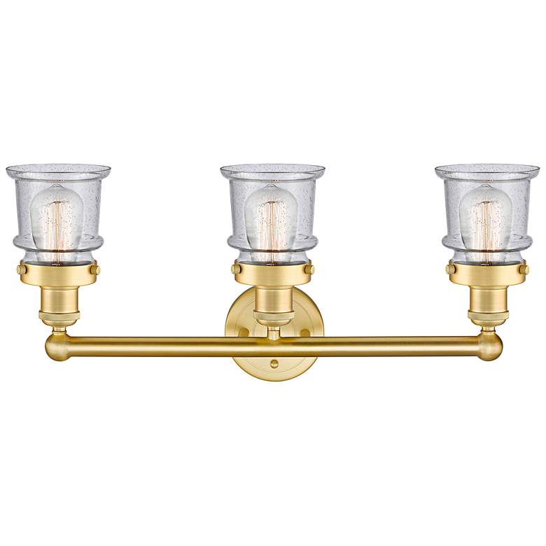 Image 3 Edison Canton 23 1/4" Wide Satin Gold 3-Light Bath Light more views