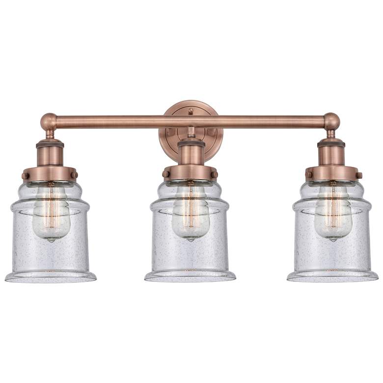 Image 1 Edison Canton 24" Wide Antique Copper 3-Light Bath Light
