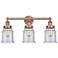 Edison Canton 24" Wide Antique Copper 3-Light Bath Light