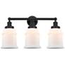 1_Edison Canton 24" Wide Matte Black 3-Light Bath Light
