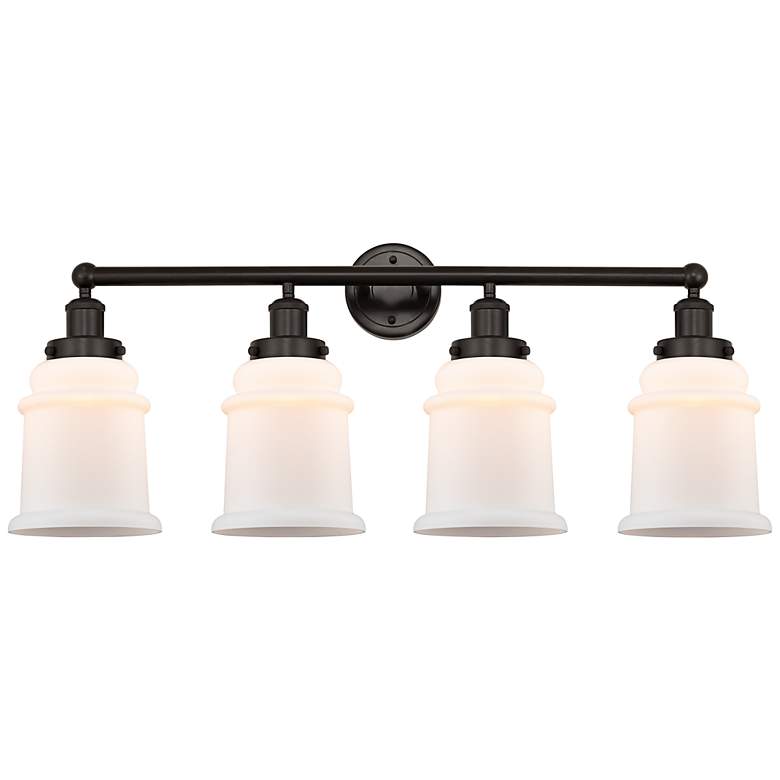 Image 1 Edison Canton 33" Wide Oil-Rubbed Bronze 4-Light Bath Light