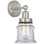 Edison Canton 5" Brushed Satin Nickel Sconce w/ Clear Shade
