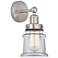 Edison Canton 5" Brushed Satin Nickel Sconce w/ Clear Shade