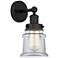 Edison Canton 5" Matte Black Sconce w/ Clear Shade