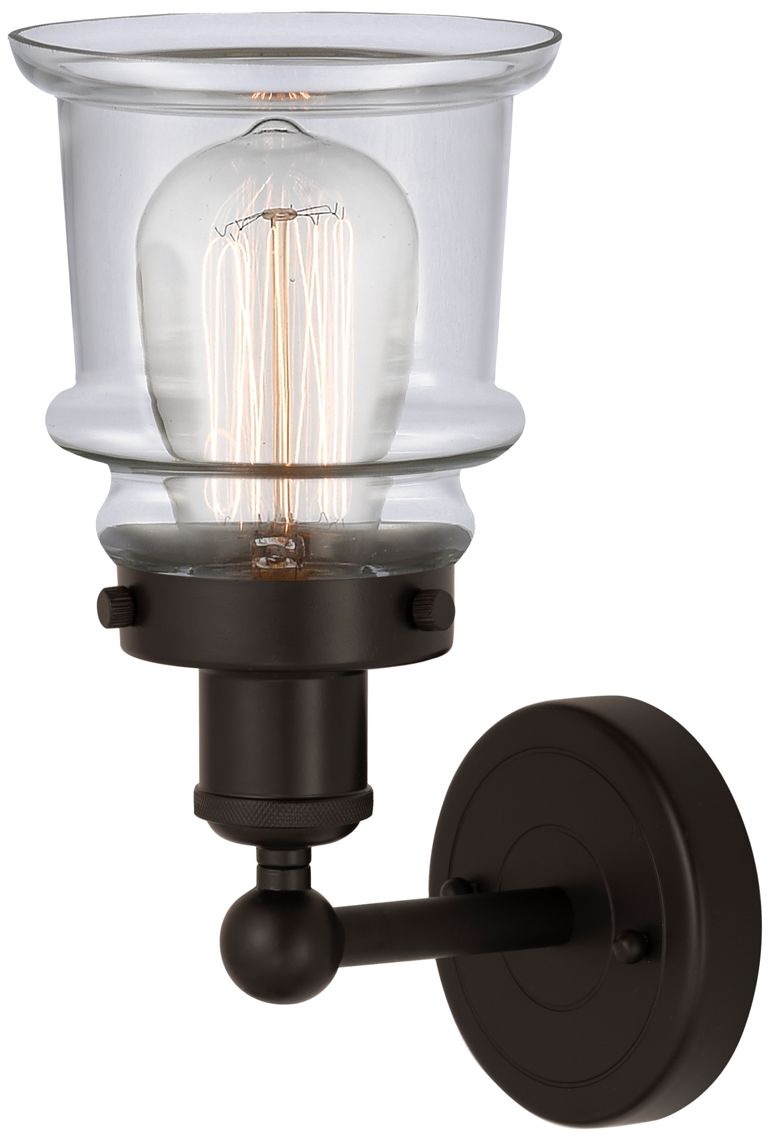 Image 2 Edison Canton 5" Oil Rubbed Bronze Sconce w/ Clear Shade more views