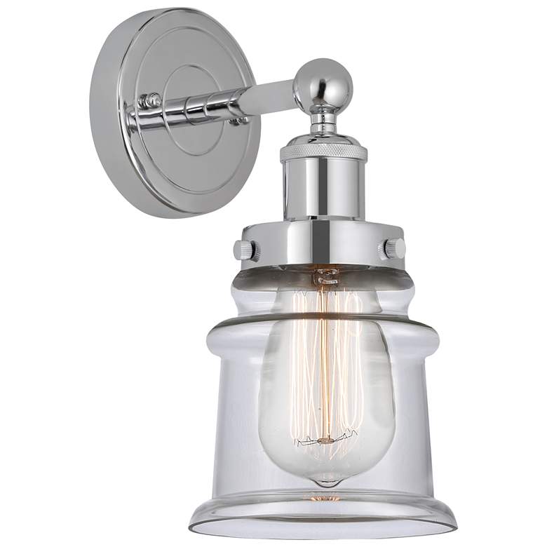 Image 1 Edison Canton 5" Polished Chrome Sconce w/ Clear Shade