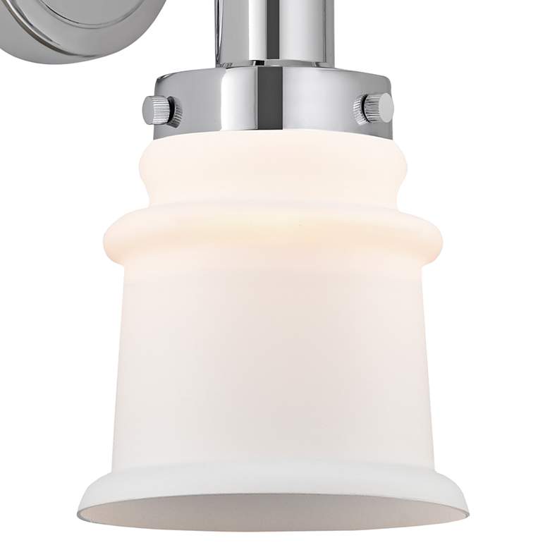 Image 2 Edison Canton 5" Polished Chrome Sconce w/ Matte White Shade more views