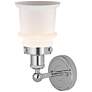 3_Edison Canton 5" Polished Chrome Sconce w/ Matte White Shade more views