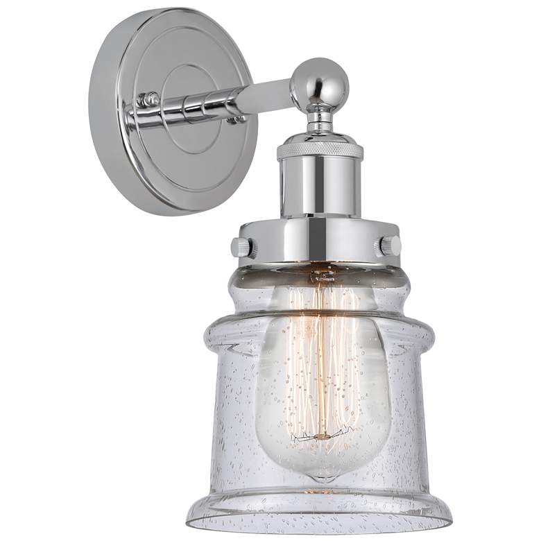 Image 1 Edison Canton 5" Polished Chrome Sconce w/ Seedy Shade