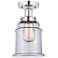 Edison Canton 6" Polished Chrome Semi Flush Mount w/ Clear Shade