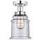 Edison Canton 6" Polished Chrome Semi Flush Mount w/ Seedy Shade