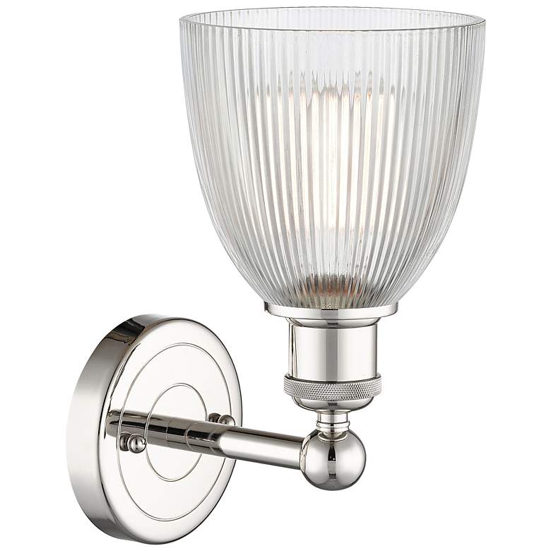Image 3 Edison Castile 11 1/2" High Polished Nickel Wall Sconce more views