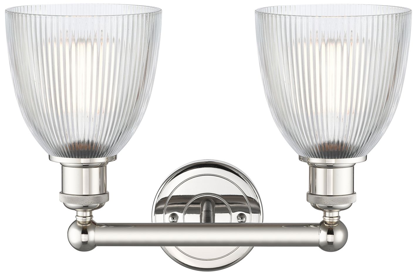 Image 2 Edison Castile 11 1/2"H Polished Nickel 2-Light Wall Sconce more views