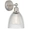 Edison Castile 6" Brushed Satin Nickel Sconce w/ Clear Shade