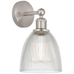 Edison Castile 6" Brushed Satin Nickel Sconce w/ Clear Shade