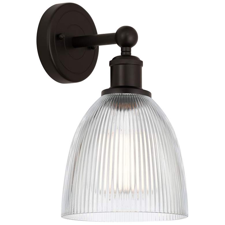 Image 1 Edison Castile 6" Oil Rubbed Bronze Sconce w/ Clear Shade