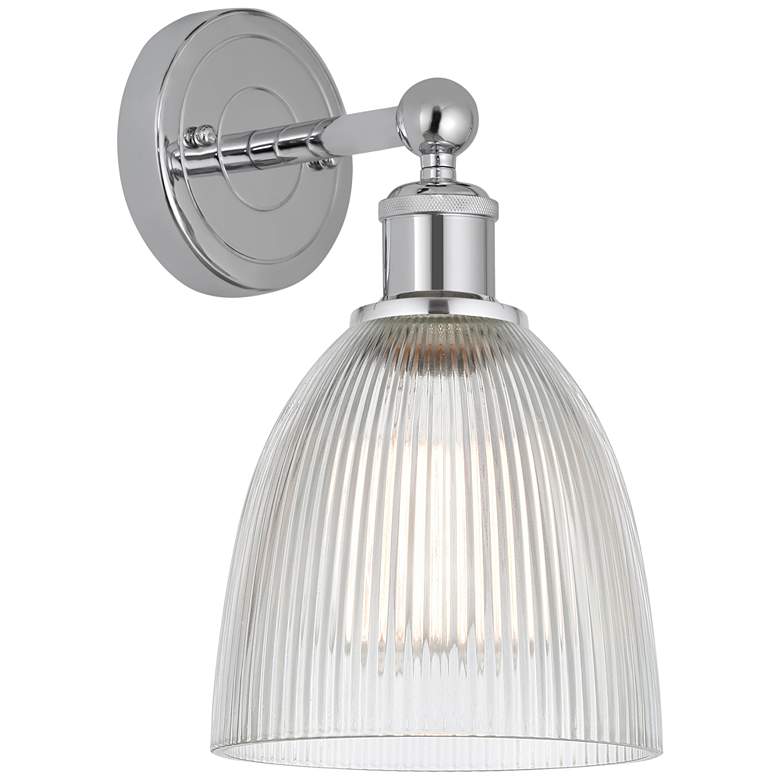 Image 1 Edison Castile 6" Polished Chrome Sconce w/ Clear Shade