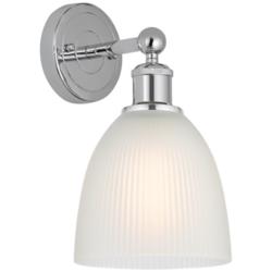 Edison Castile 6" Polished Chrome Sconce w/ White Shade
